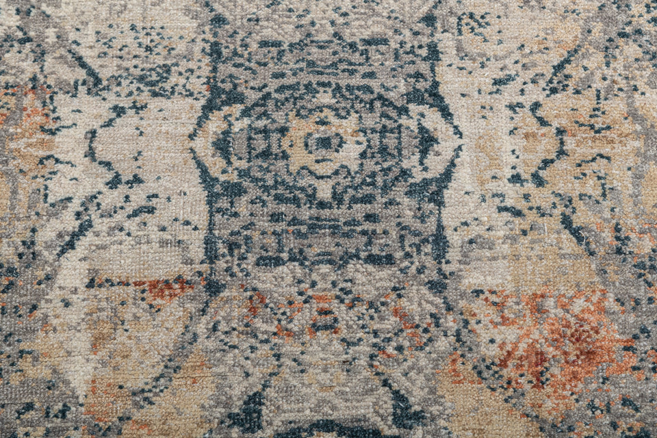 Luxury - Hand Made Hand Knotted Pure Wool Eternal Grey Multy Carpet C12
