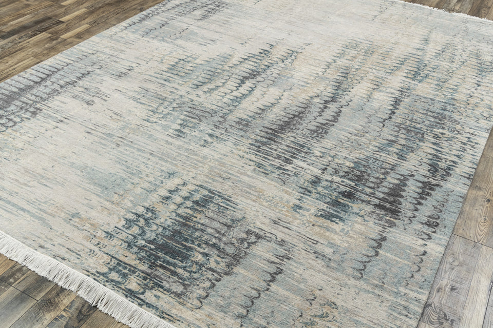 Luxury - Hand Made Hand Knotted Pure Wool Eternal Multy Carpet C137 Grey Blue