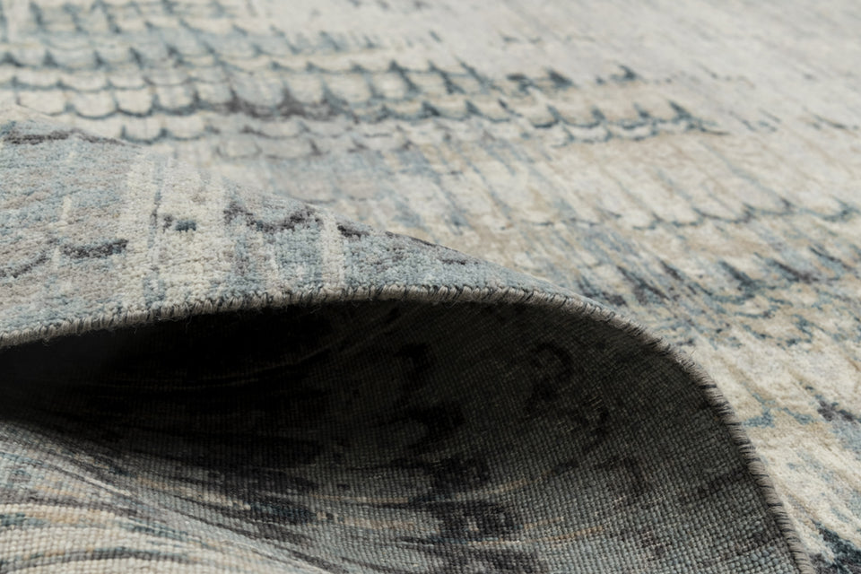 Luxury - Hand Made Hand Knotted Pure Wool Eternal Multy Carpet C137 Grey Blue