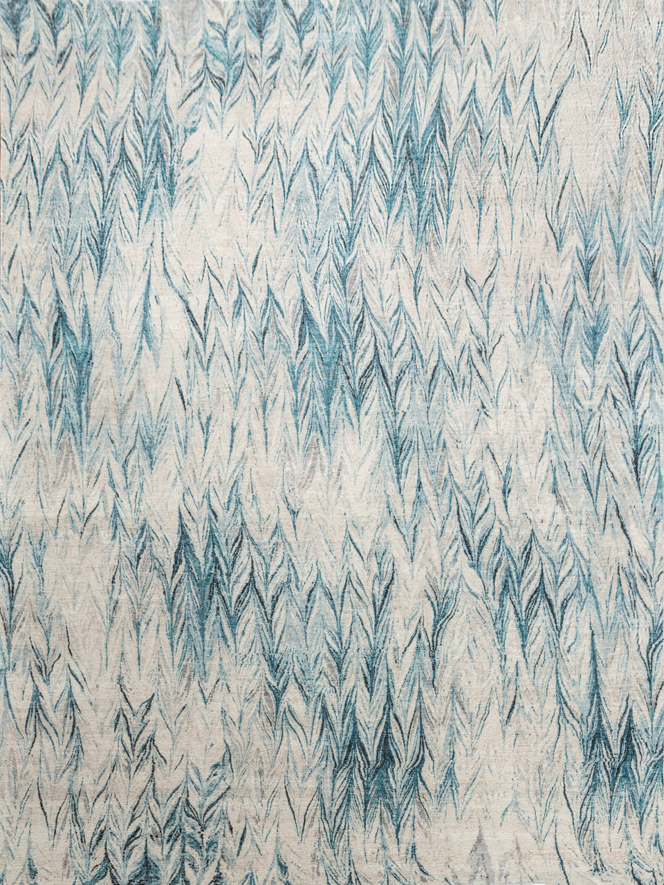 Luxury - Hand Made Hand Knotted Pure Wool Eternal Grey Blue Carpet C140