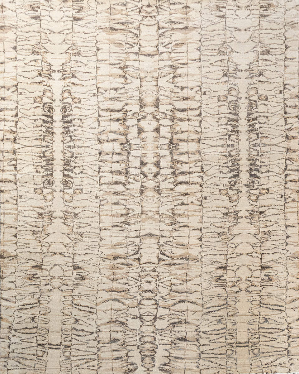 Luxury - Hand Made Hand Knotted Pure Wool Pristine Beige Brown Carpet G812