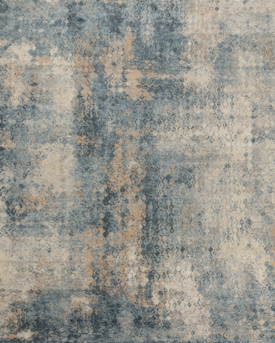 Luxury - Hand Made Hand Knotted Pure Wool Eternal Grey Blue Carpet C138
