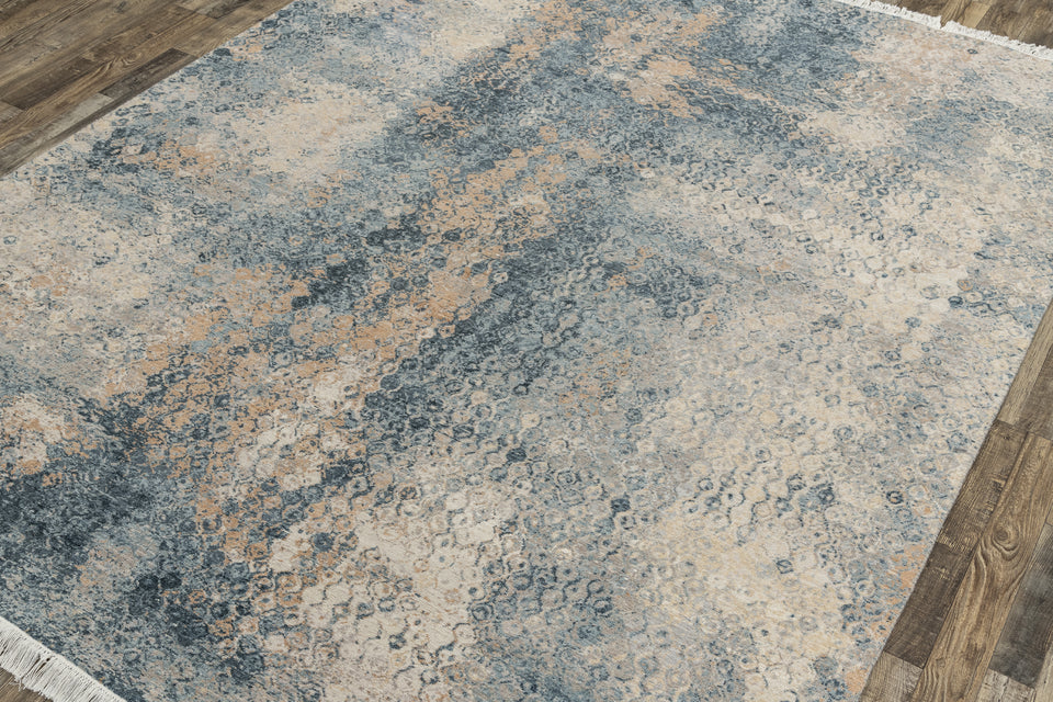 Luxury - Hand Made Hand Knotted Pure Wool Eternal Grey Blue Carpet C138