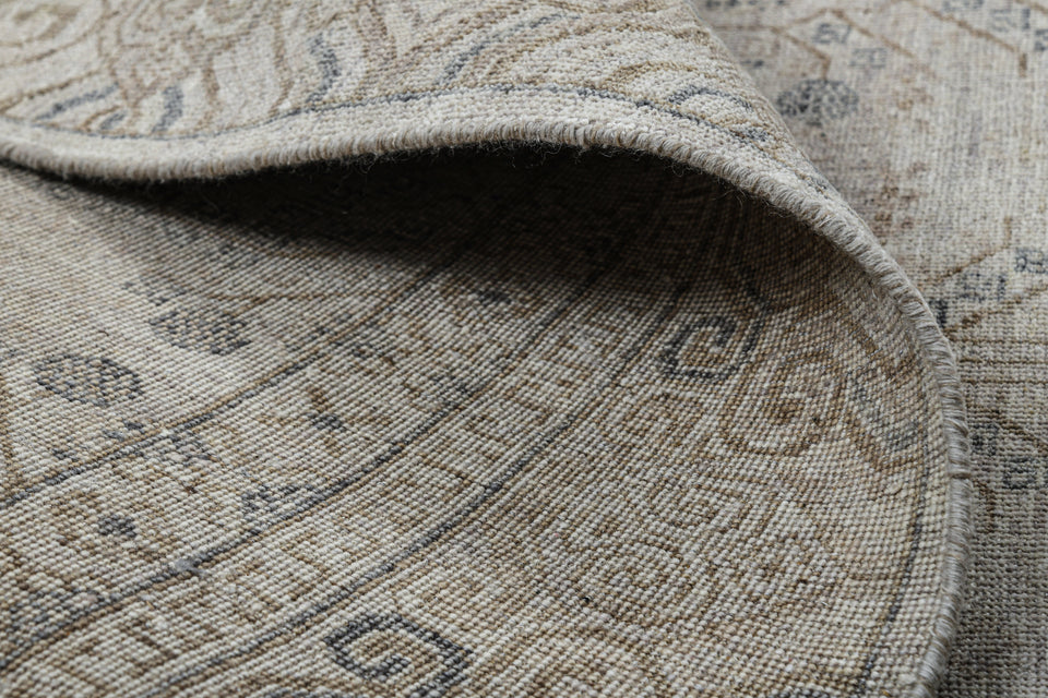 Luxury - Hand Made Hand Knotted Pure Wool Vibrance Brown Grey Carpet Khotan3.