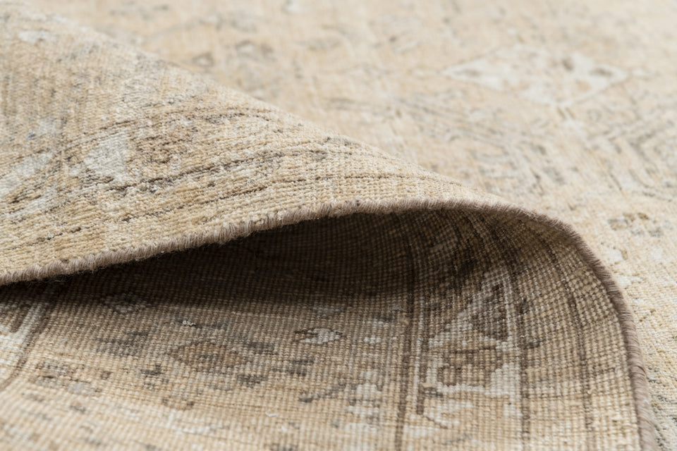 Luxury - Hand Made Hand Knotted Pure Wool Vibrance L Peach Grey Carpet Oushak