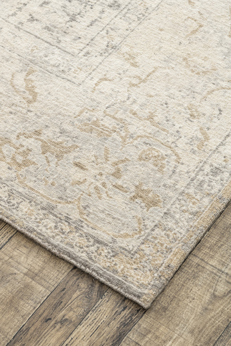 Luxury - Hand Made Hand Knotted Pure Wool Eternal Beige Gold Carpet T12