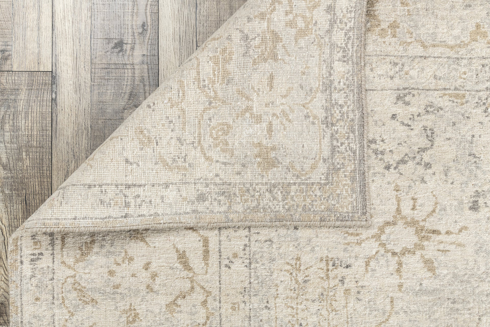 Luxury - Hand Made Hand Knotted Pure Wool Eternal Beige Gold Carpet T12