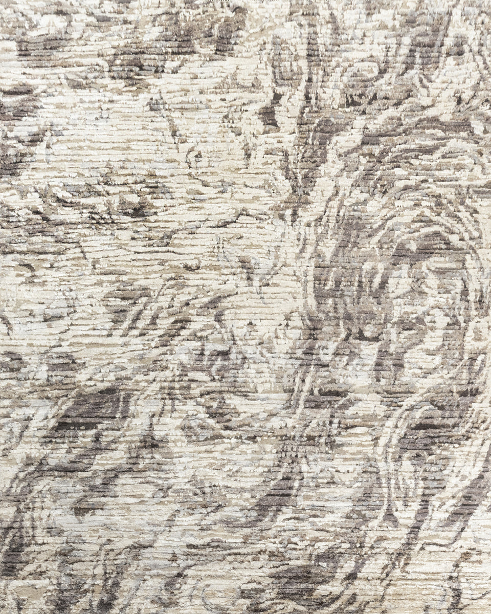 Luxury - Hand Made Hand Knotted Camel Beige Pure Silk & Wool Premium Carpet TRI 18