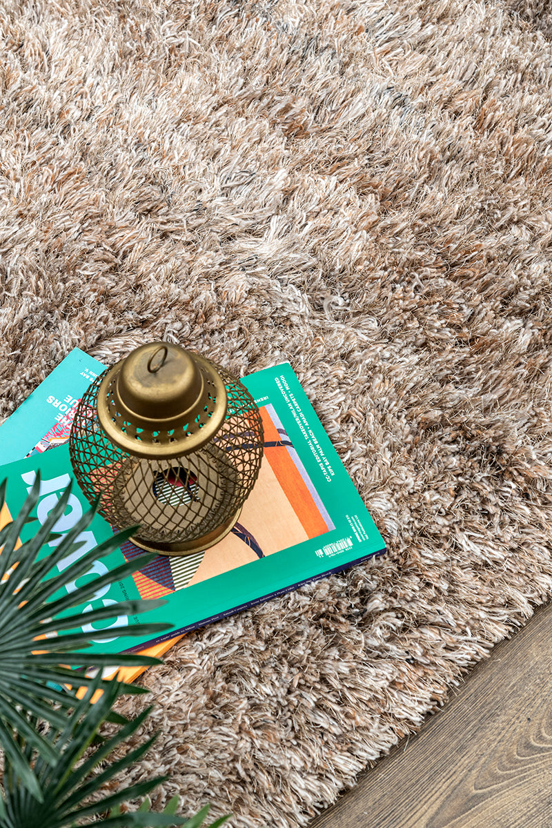 Cicero Taupe Table Tufted Carpet with Latex Backing