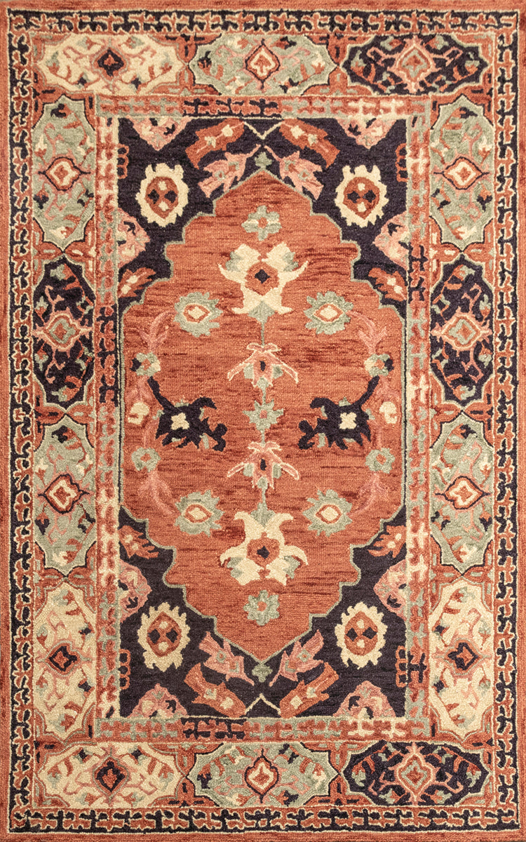 Edan Red Hand Tufted Wool Carpet