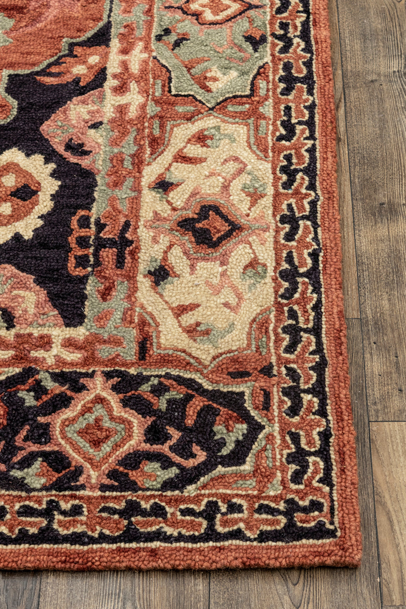 Edan Red Hand Tufted Wool Carpet