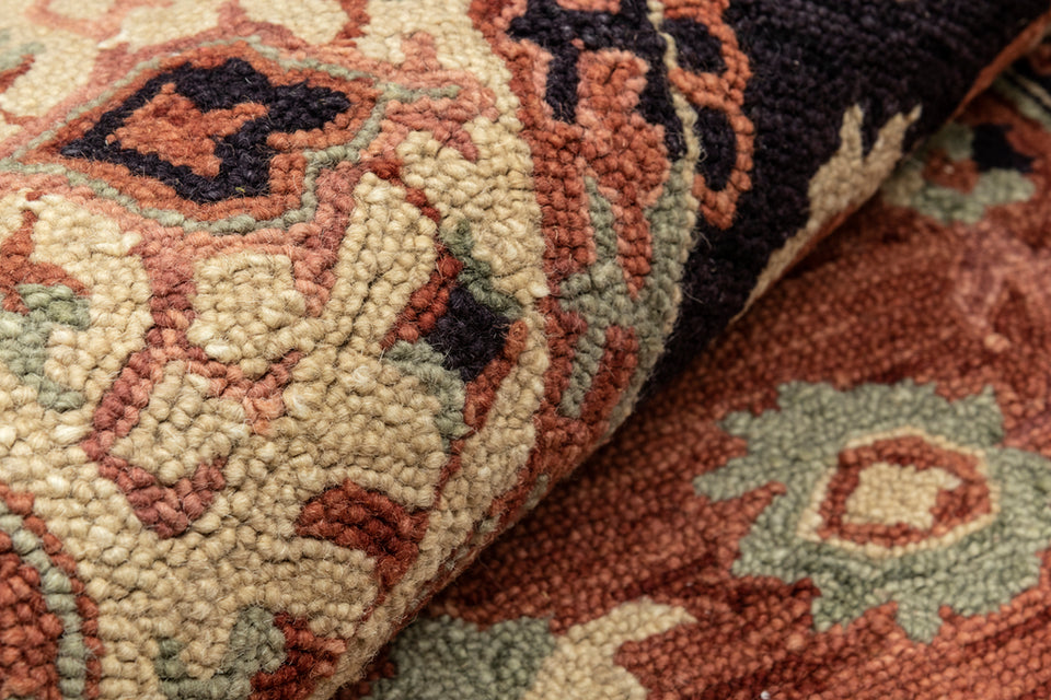 Edan Red Hand Tufted Wool Carpet
