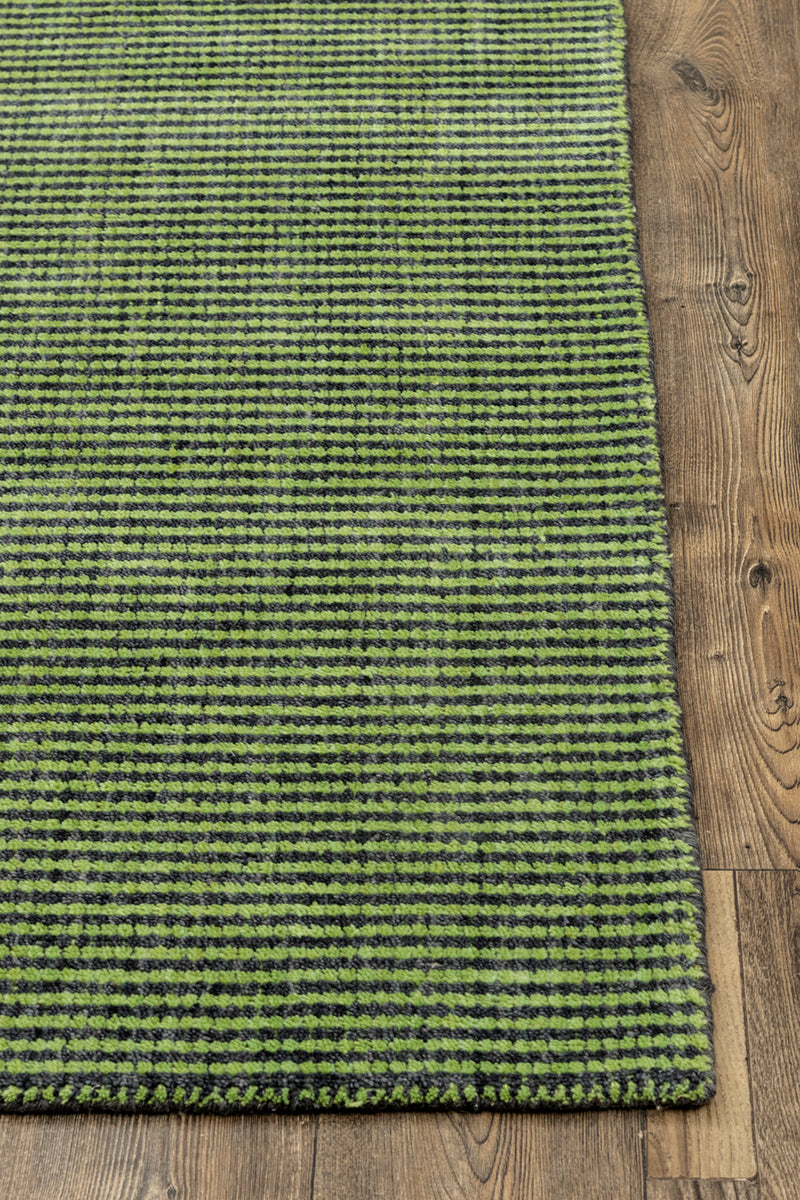 Esme Green Wool Handloom Carpet