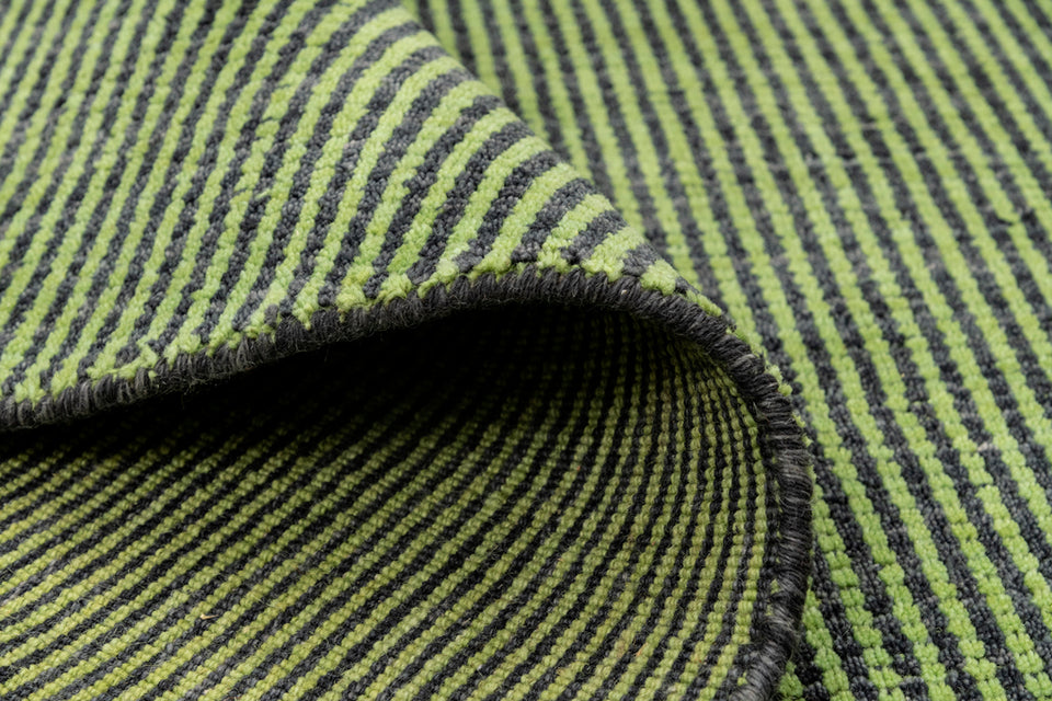 Esme Green Wool Handloom Carpet