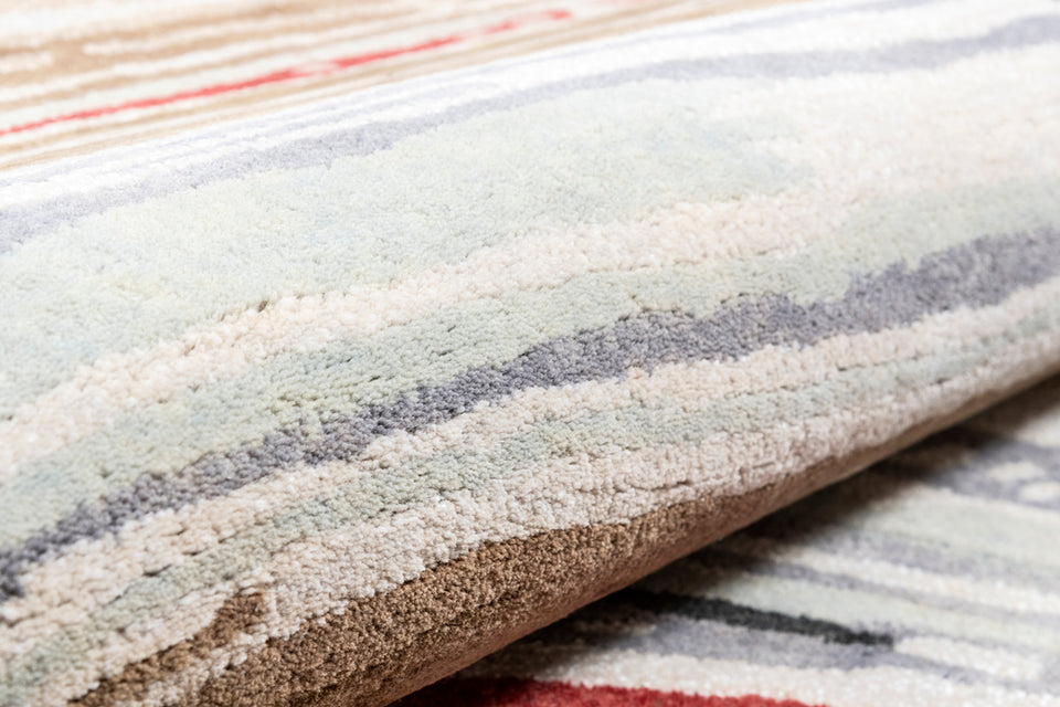 Faye Natural Multy Wool Hand Knotted Premium Carpet