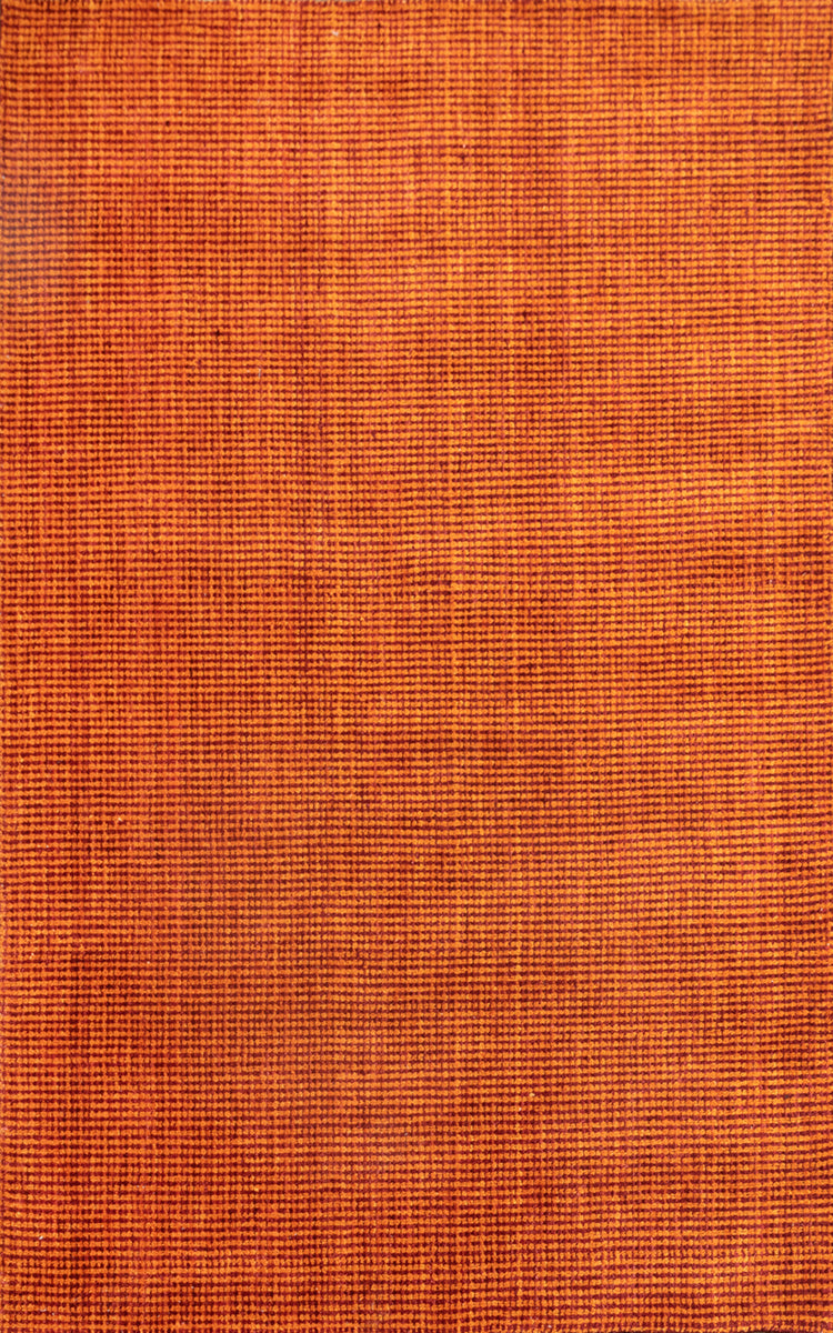 Floret Orange Wool Handloom Carpet