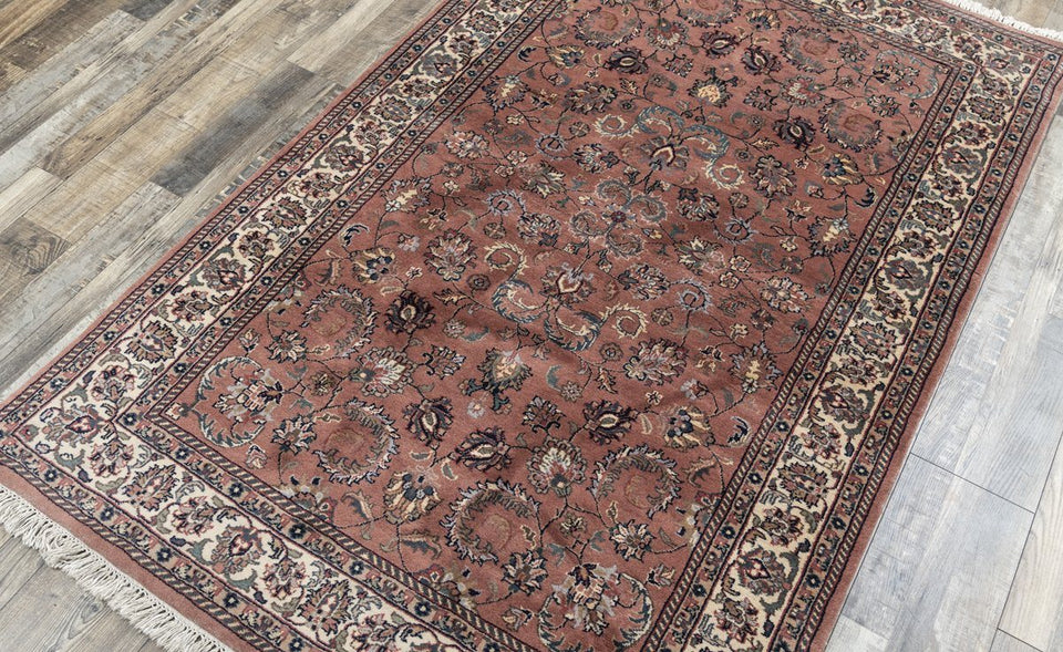 Luxury - Rhythmik Rose Pink Ivory New Zealand Wool Hand Knotted Premium Carpet