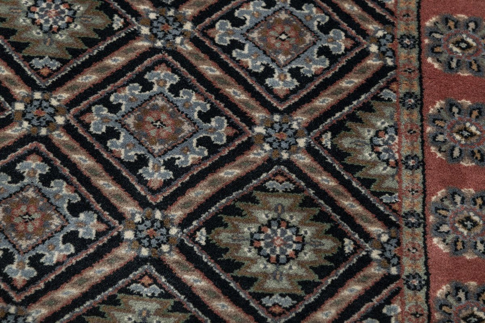 Luxury - Nirvana Navy Blue Rose Pink New Zealand Wool Hand Knotted Premium Carpet