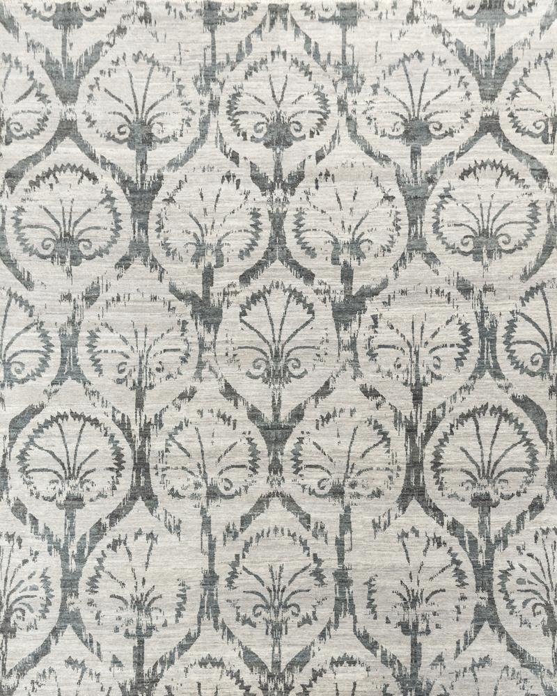 Luxury - Sinclaire Grey New Zealand Wool Hand Knotted Premium Carpet Pristine G810