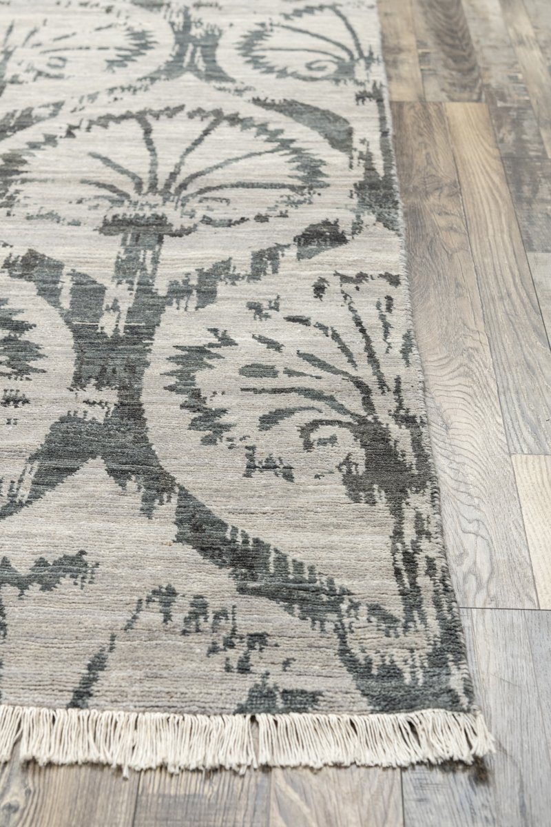 Luxury - Sinclaire Grey New Zealand Wool Hand Knotted Premium Carpet Pristine G810