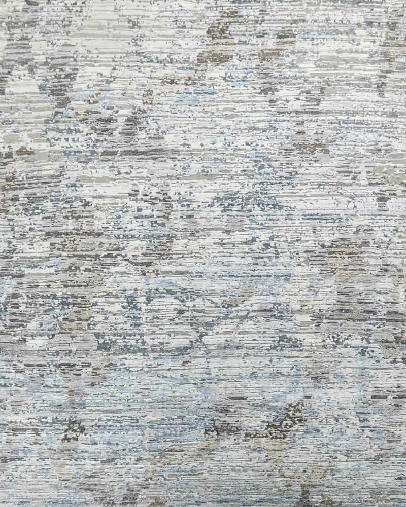 Luxury - Salix Grey Blue Pure Silk & Wool Hand Knotted Premium Carpet