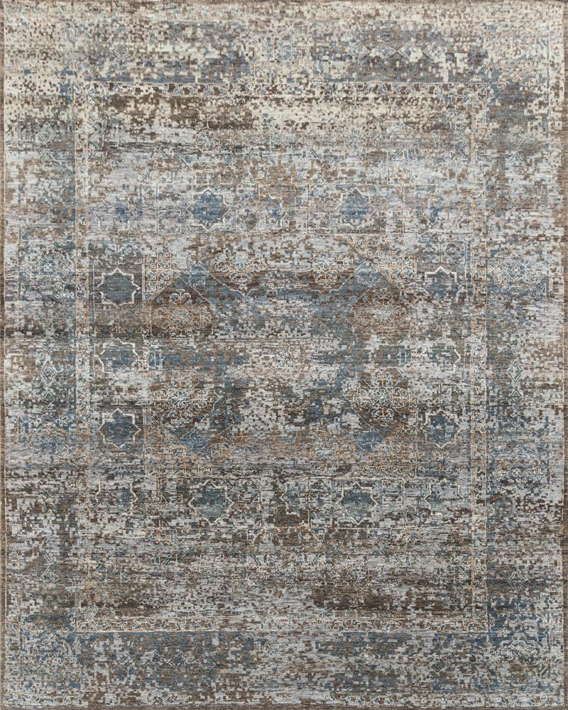 Luxury - Finlay  ST Grey Blue New Zealand Wool Hand Knotted Premium Carpet G905
