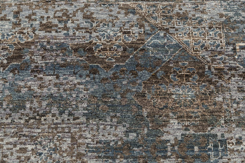 Luxury - Finlay  ST Grey Blue New Zealand Wool Hand Knotted Premium Carpet G905