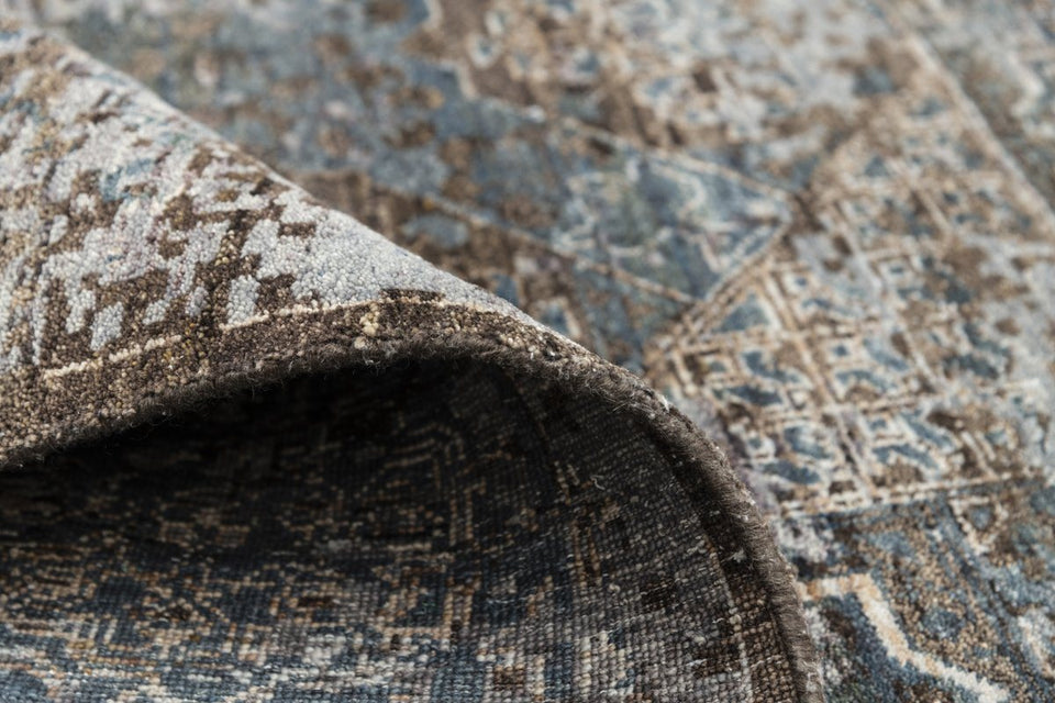 Luxury - Finlay  ST Grey Blue New Zealand Wool Hand Knotted Premium Carpet G905