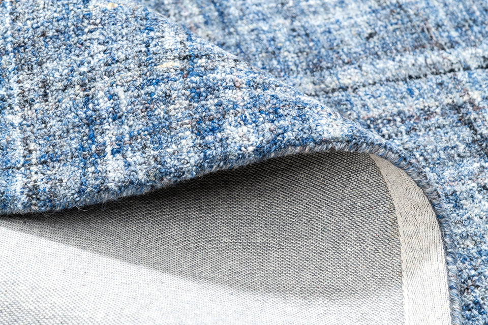 Gemma Blue Wool Hand Knotted Premium Carpet