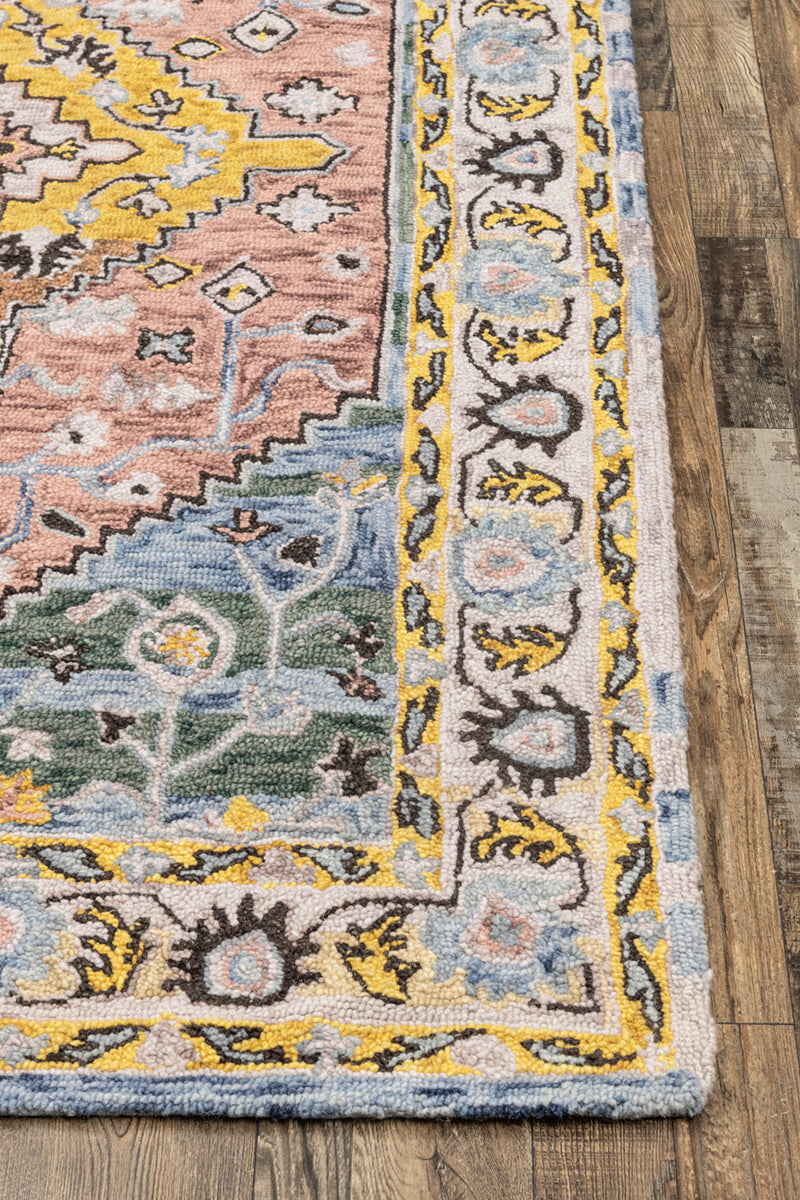 Jaimak Pink Multi Hand Tufted Wool Carpet