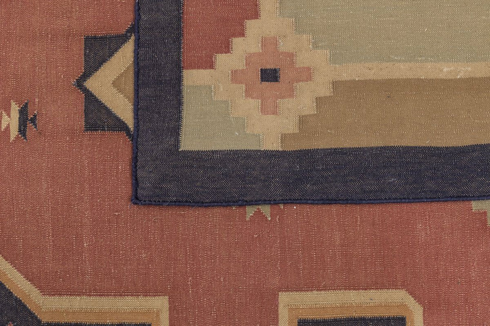 Luxury - Kindred Pink Multy Cotton Hand Knotted Premium Durrie