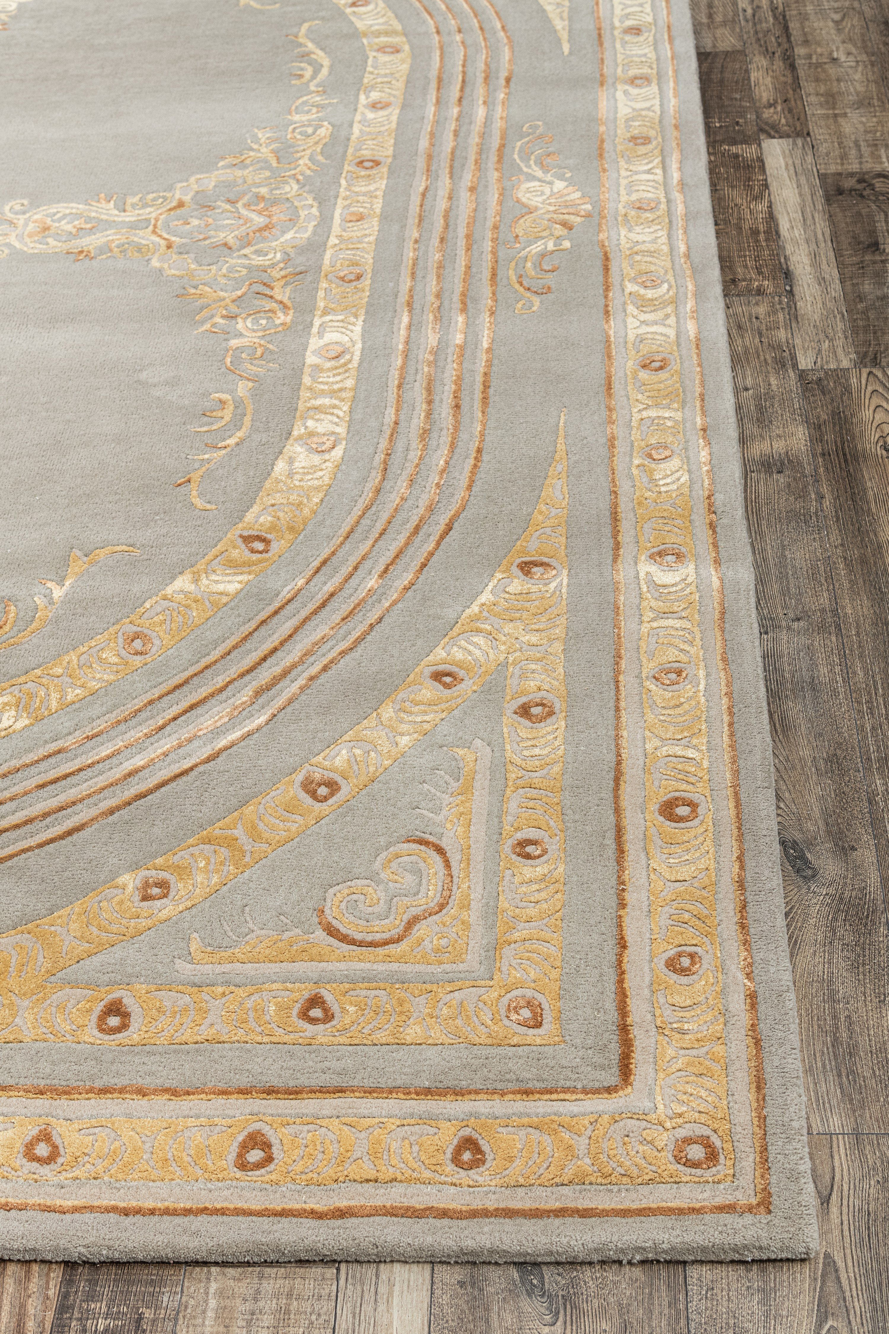 BAGH, GREY.GOLD, 8X10 3