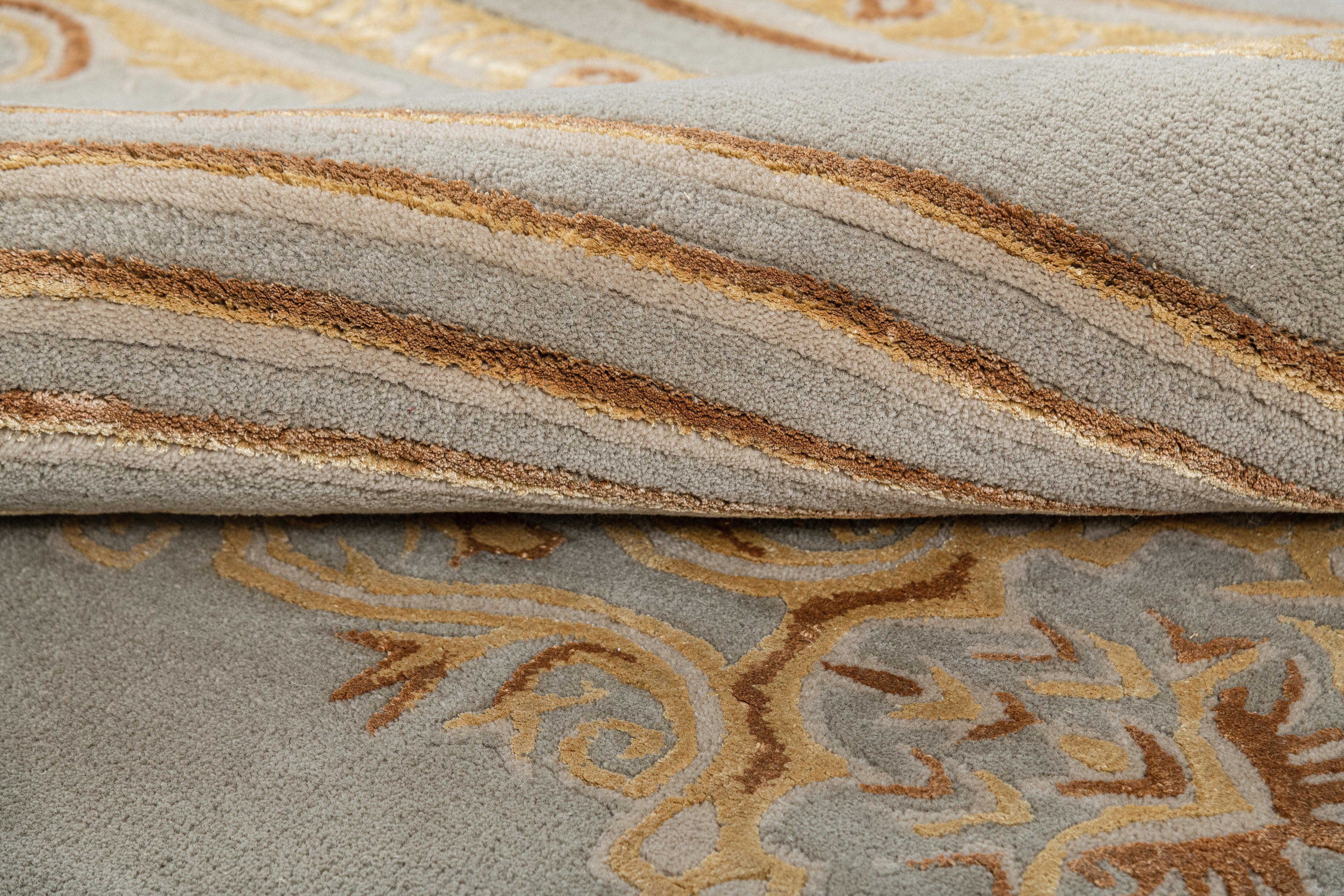 BAGH, GREY.GOLD, 8X10 6