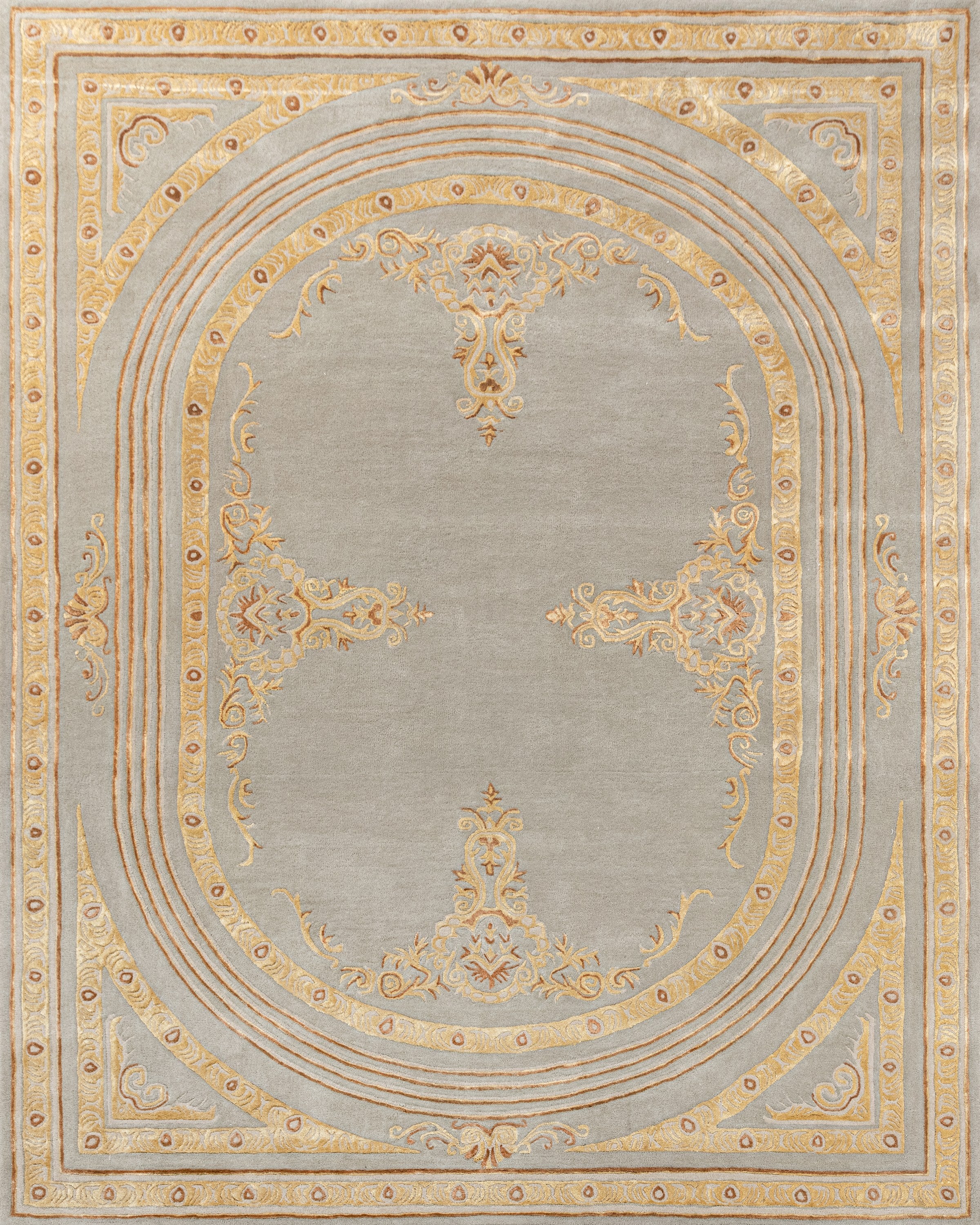 BAGH, GREY.GOLD, 8X10