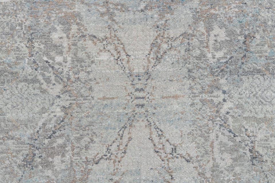 Luxury - Hand Made Hand Knotted Pure Wool Eternal Grey Blue Carpet CT 12