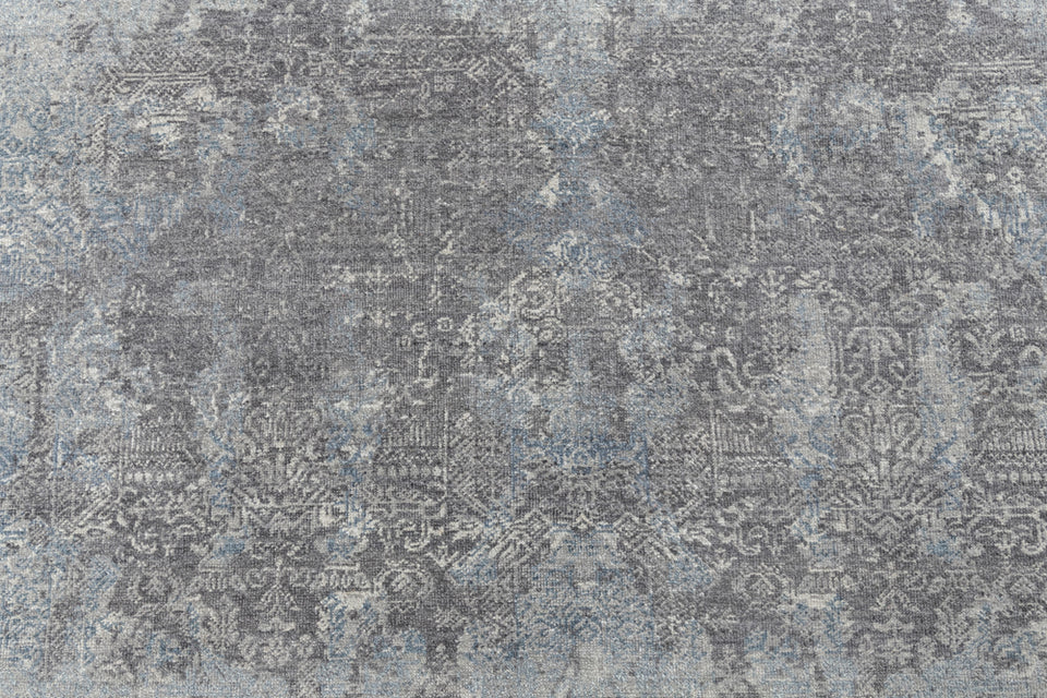 Luxury - Hand Made Hand Knotted Pure Wool Eternal Grey Blue Carpet C21