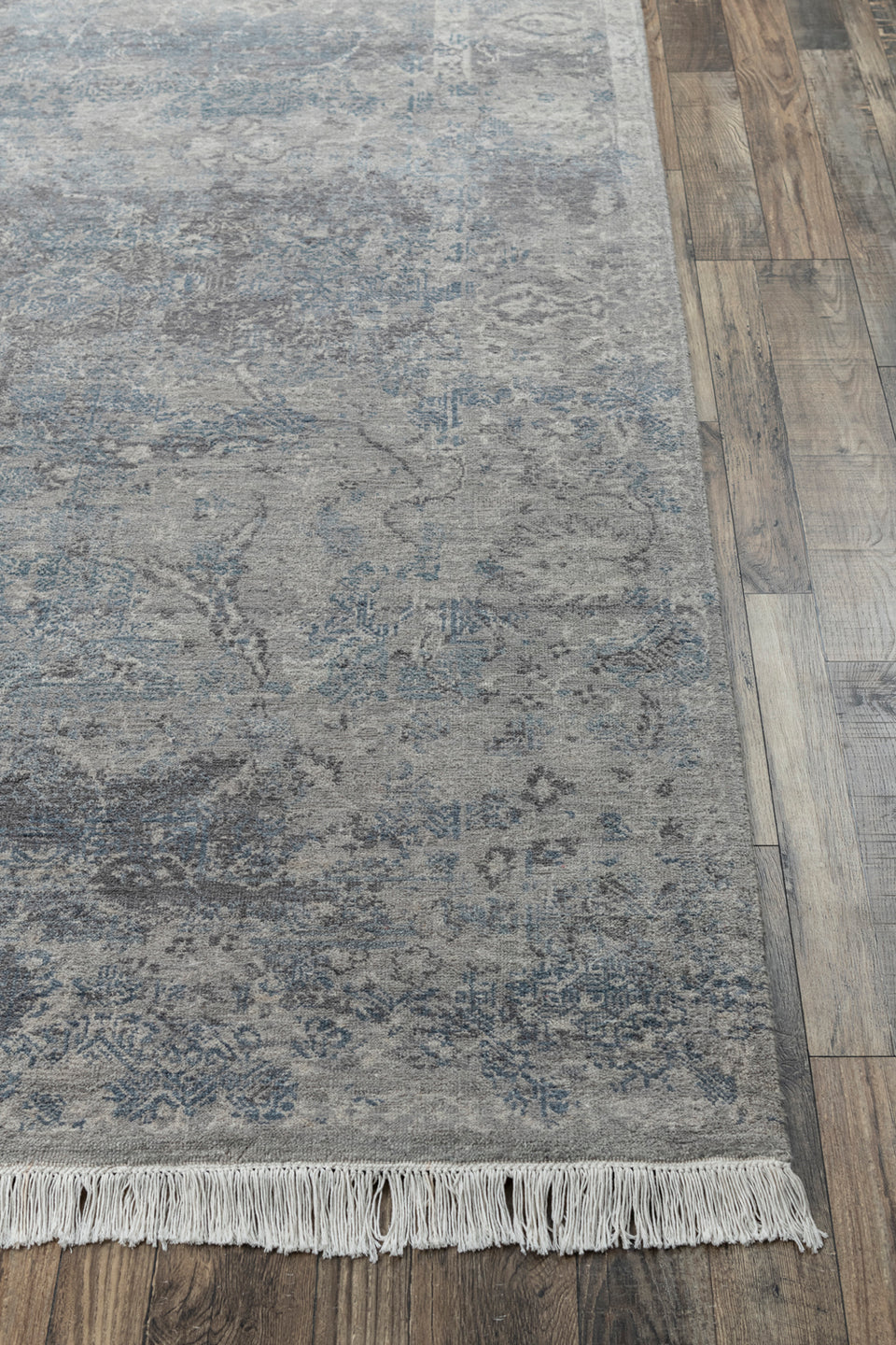 Luxury - Hand Made Hand Knotted Pure Wool Eternal Grey Blue Carpet C21