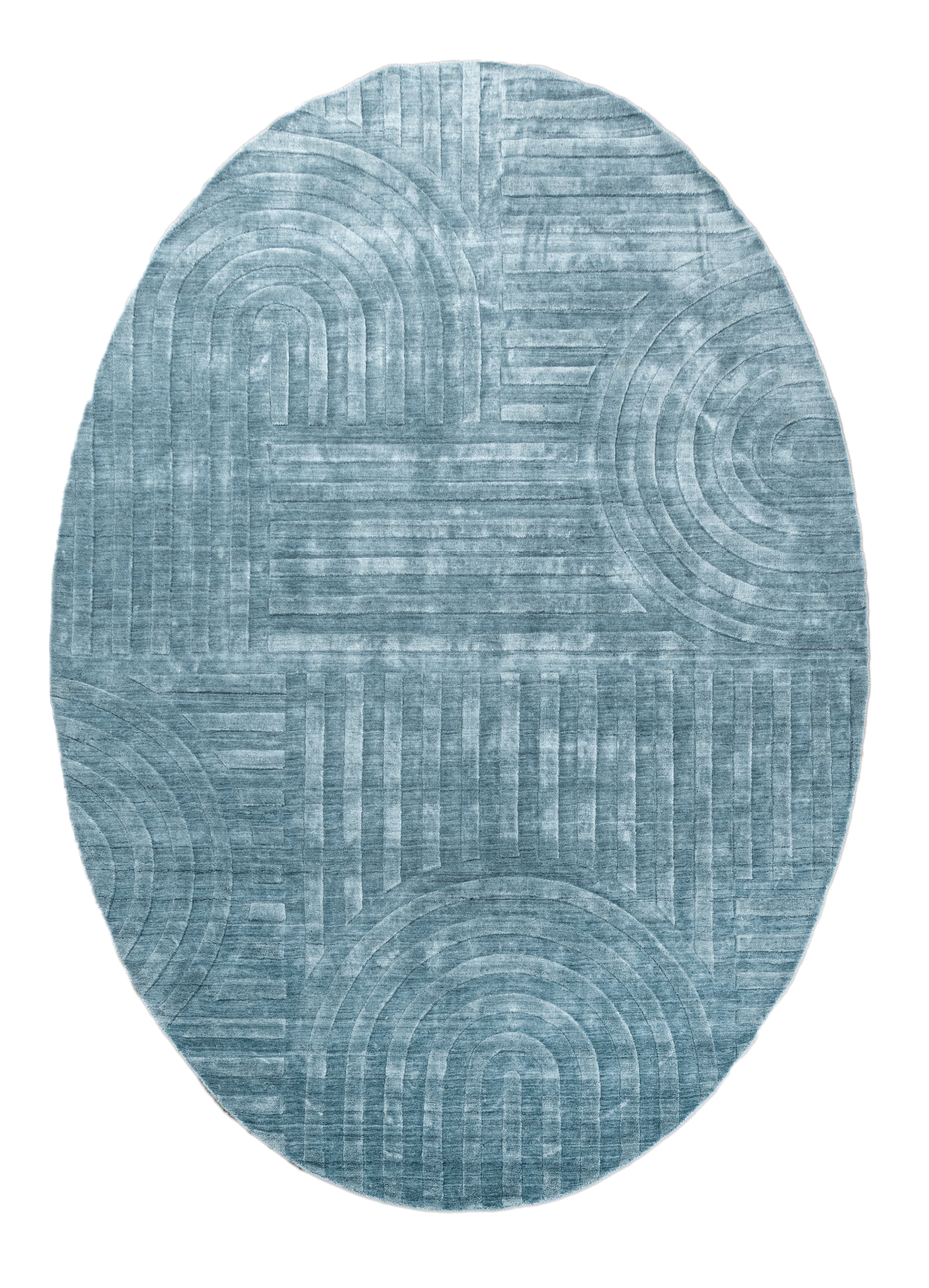 CURVE OVAL  DARK BLUE, SIZE 7X10, PICTURE NO.1