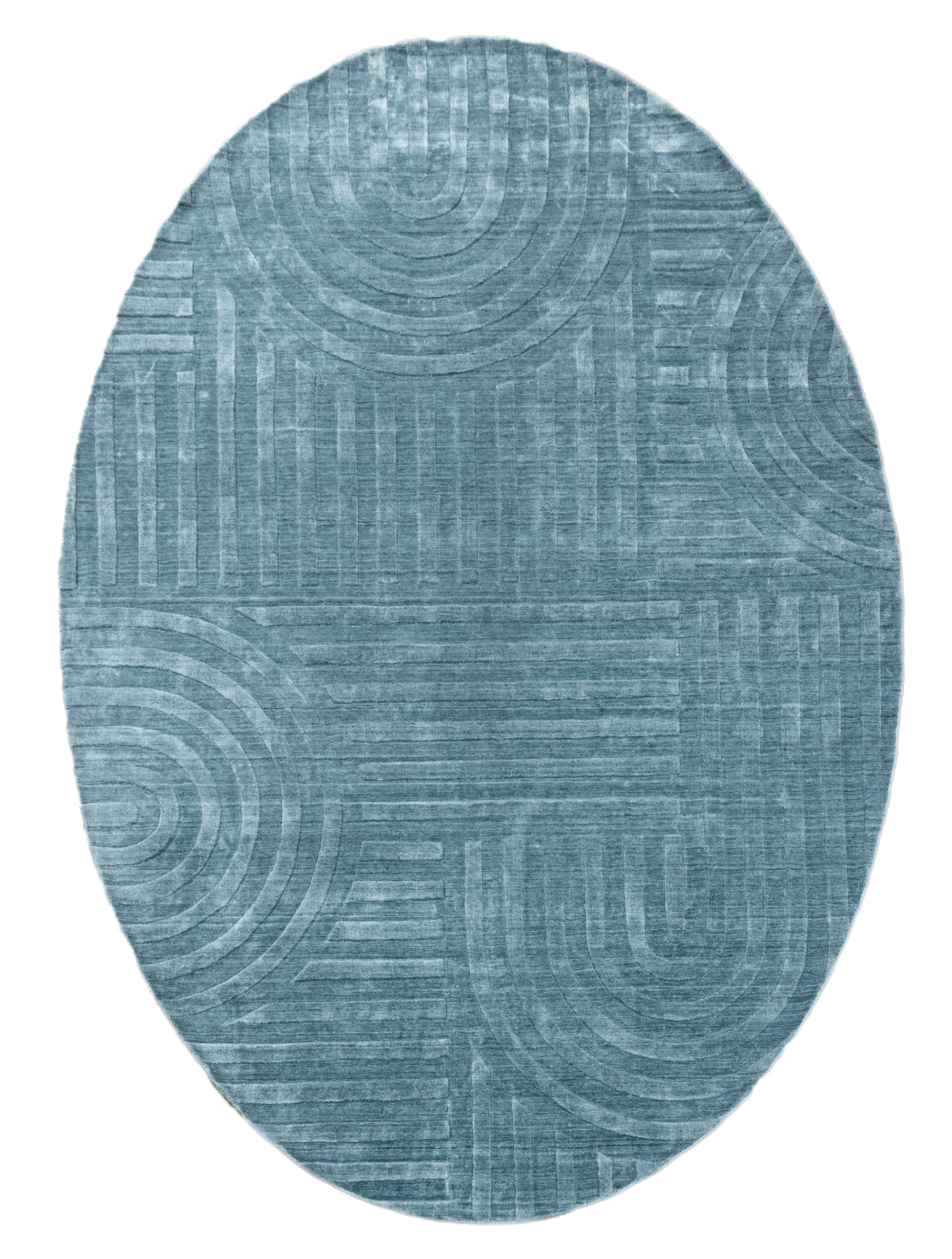 CURVE OVAL  DARK BLUE, SIZE 7X10, PICTURE NO.2