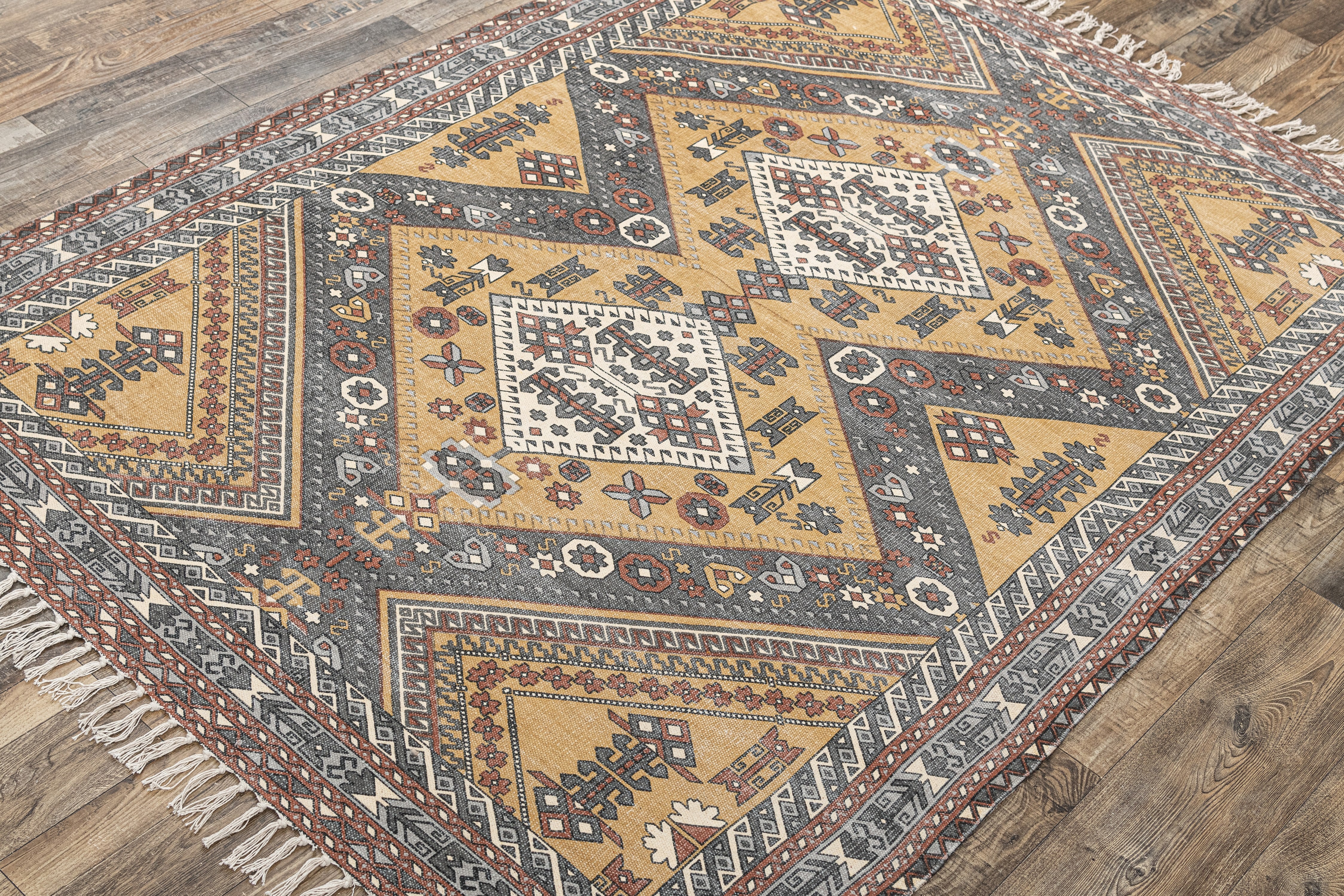 FOLK TAUPE.BROWN SIZE 4X6,5'3X7'6,6'6X10 PICTURE NO. 2