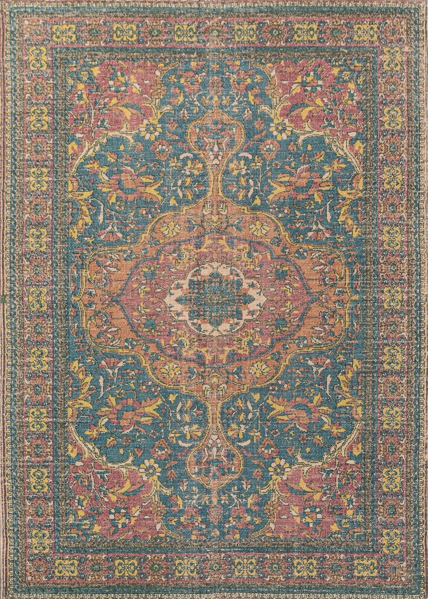 ORNATE BLUE.BLUSH SIZE 5X8 PICTURE NO. 1