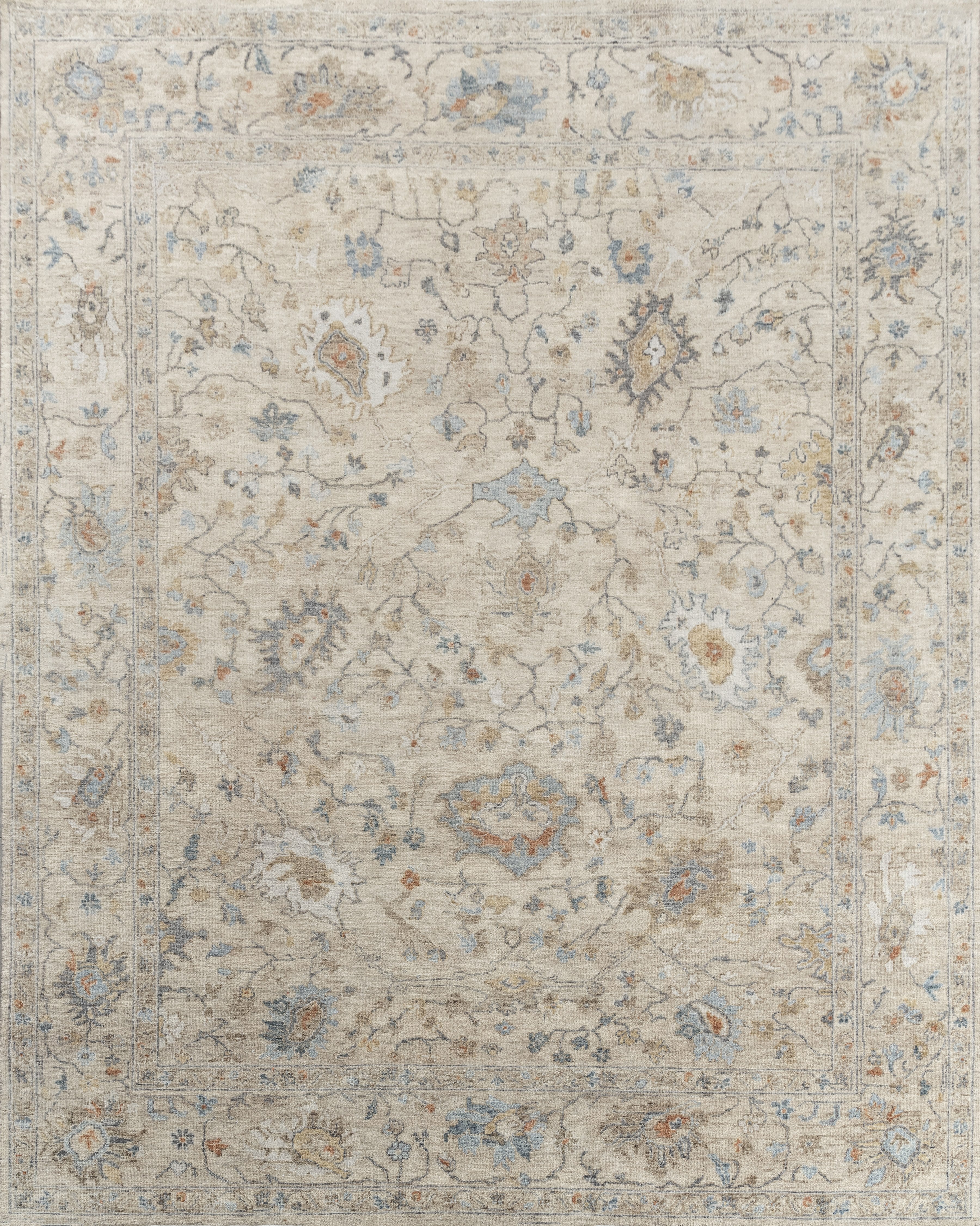 OUSHAK 02 01, BEIGE.MULTY, SIZE 9X12, PICTURE NO.1 PC NO. 16012