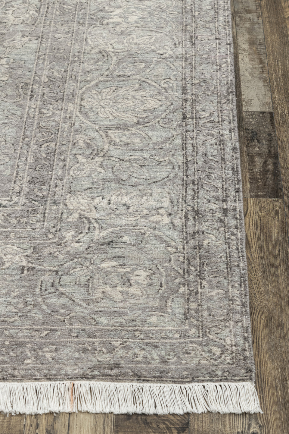 Luxury - Hand Made Hand Knotted Pure Wool Eternal Grey Blue Carpet T15