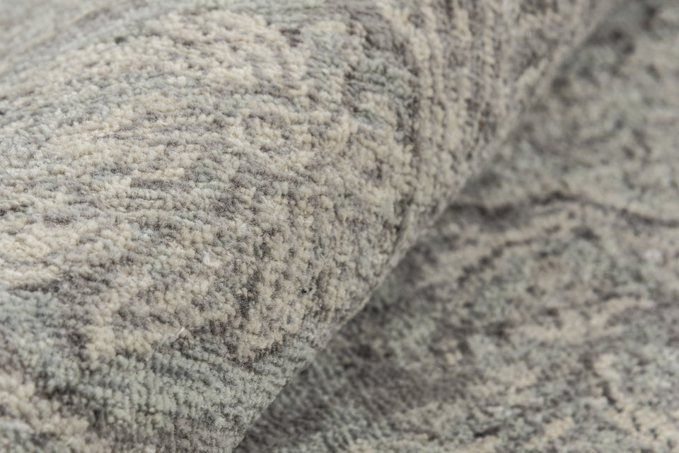 Luxury - Hand Made Hand Knotted Pure Wool Eternal Grey Blue Carpet T15