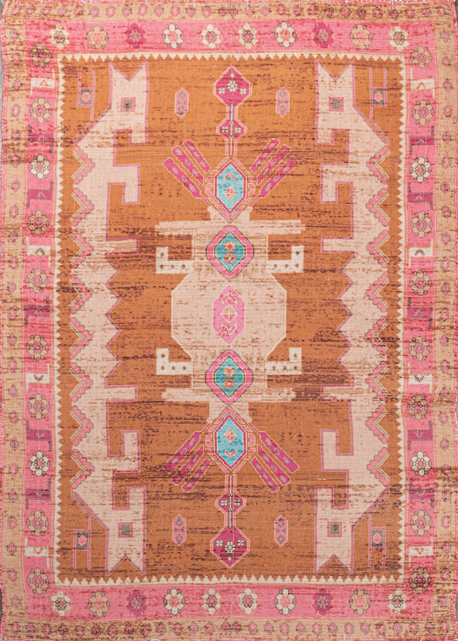 TRIBE BURNT ORANGE.BLUSH SIZE 5'3X7'6 PICTURE NO. 1