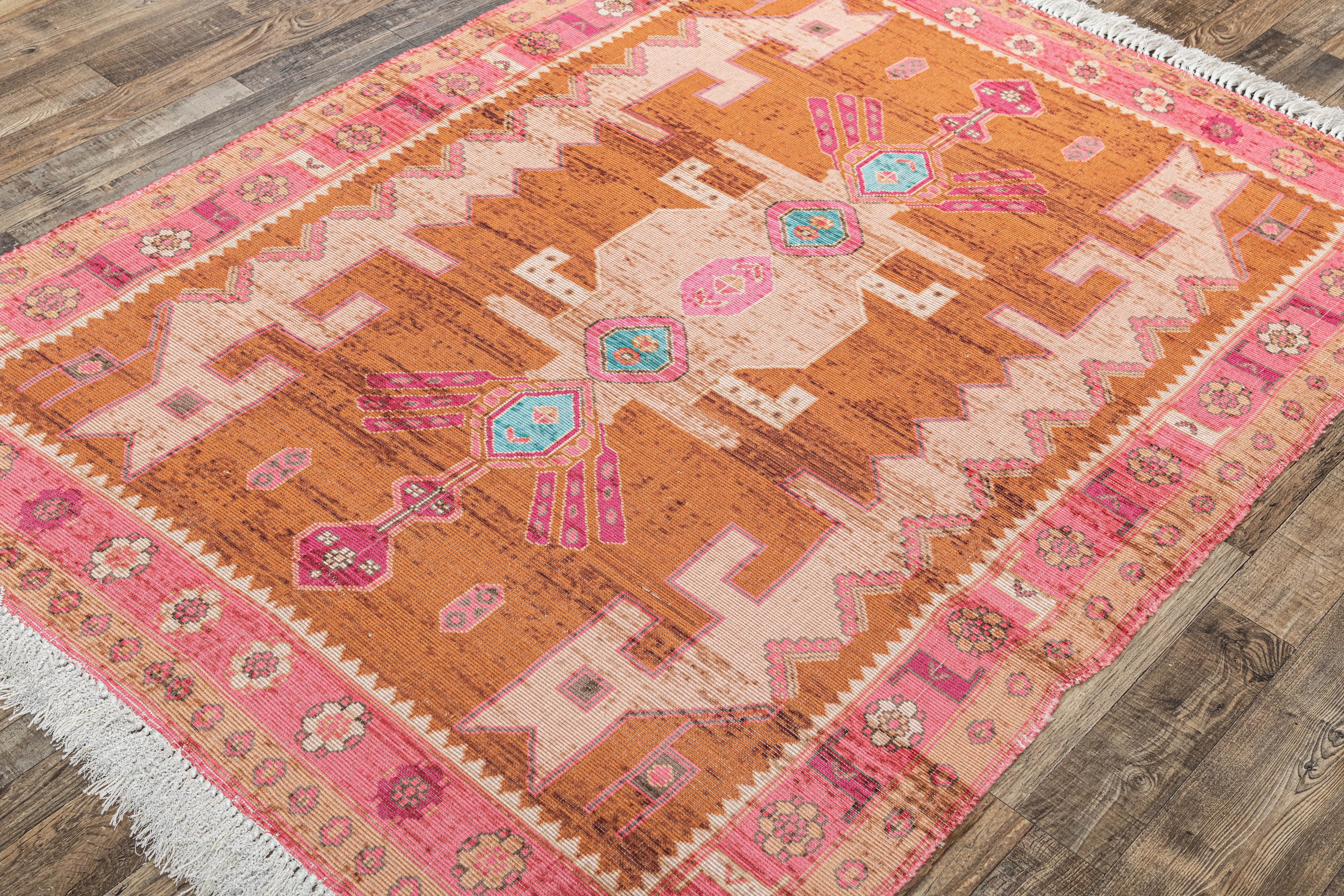 TRIBE BURNT ORANGE.BLUSH SIZE 5'3X7'6 PICTURE NO. 2