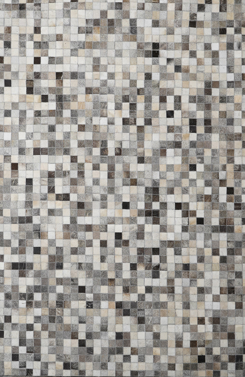 Parision Grey.Charcoal Leather Hairon Carpet