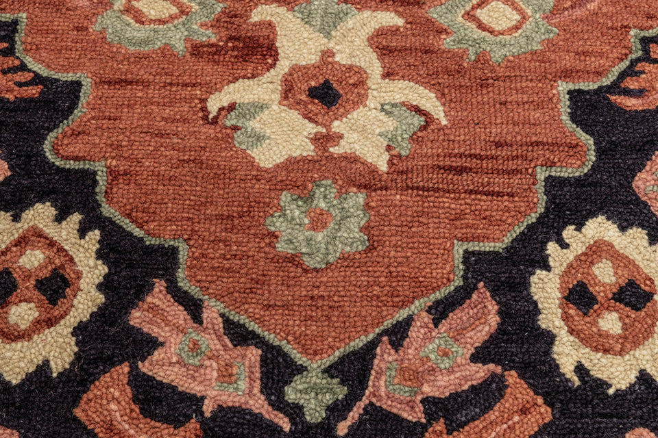 Edan Red Hand Tufted Wool Carpet