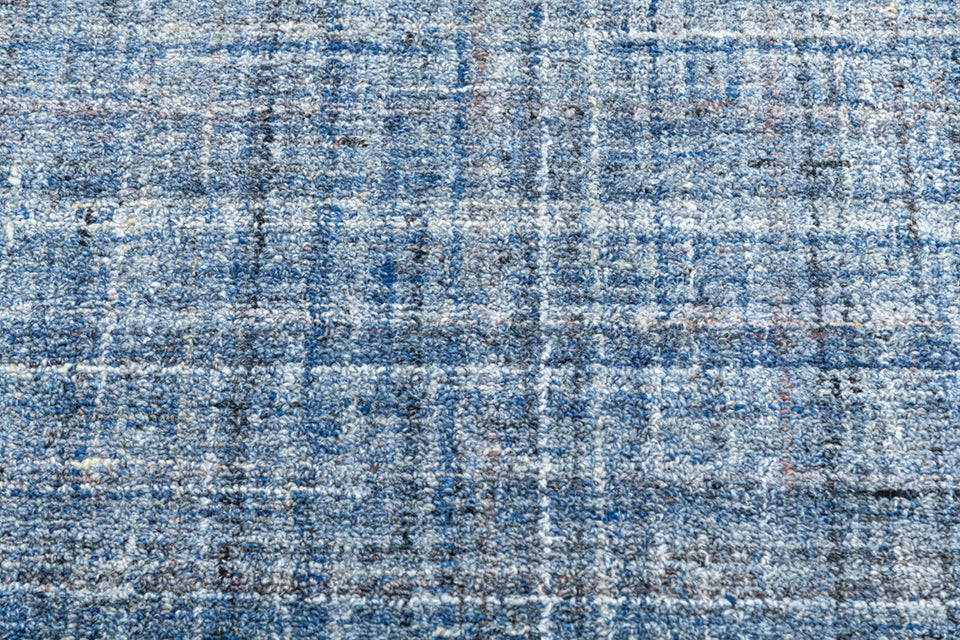 Gemma Blue Wool Hand Knotted Premium Carpet